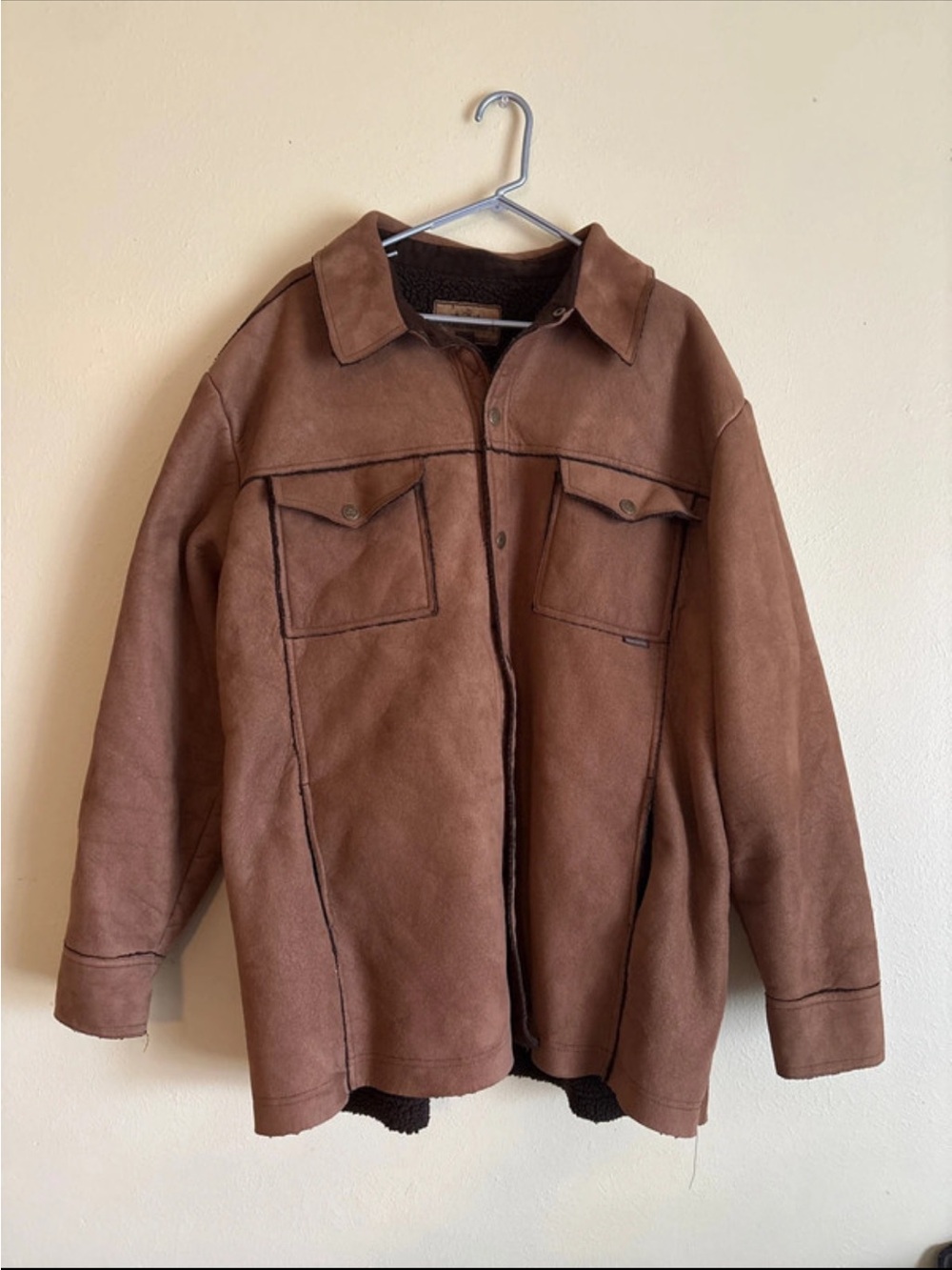 Legendary Whitetails Brown Suede-Look Sherpa-Lined Shirt Jacket 2XLT